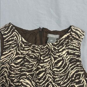 Ann Taylor Zebra Print Sleeveless Dress